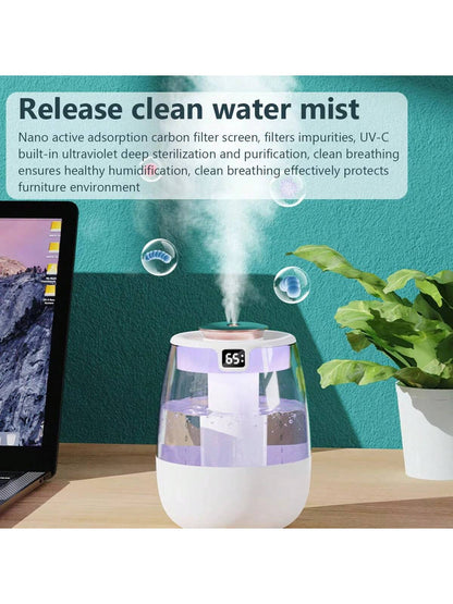 Home Air Purifier,Ultra-Quiet Large Capacity USB Humidifier- Ideal For Bedroom & Desk, Home Air Purifier