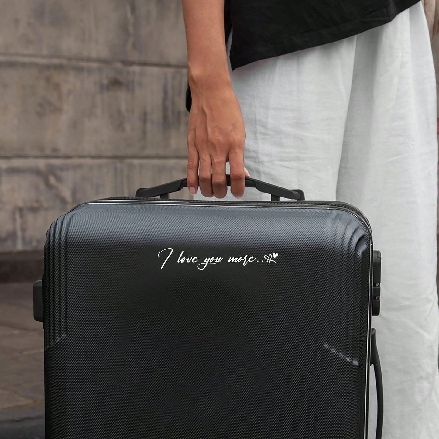 "I Love You More" Sticker, Cute Romantic Love Quote, UV DTF Vinyl Decal, Waterproof For Laptop, Luggage, Mirror, Car Window, Sweet Gift For Couples, Friends, Boyfriend, Girlfriend