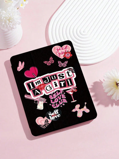 I'm Just A Girl DIY Collage Protective Case Compatible With IPad Air 4/5 10.9 Inch, IPad 7/8/9/10.2 Inch, IPad 10th Gen, Kindle Paperwhite 12th Gen 2024, Kindle (11th Generation) 2022 Release, Galaxy