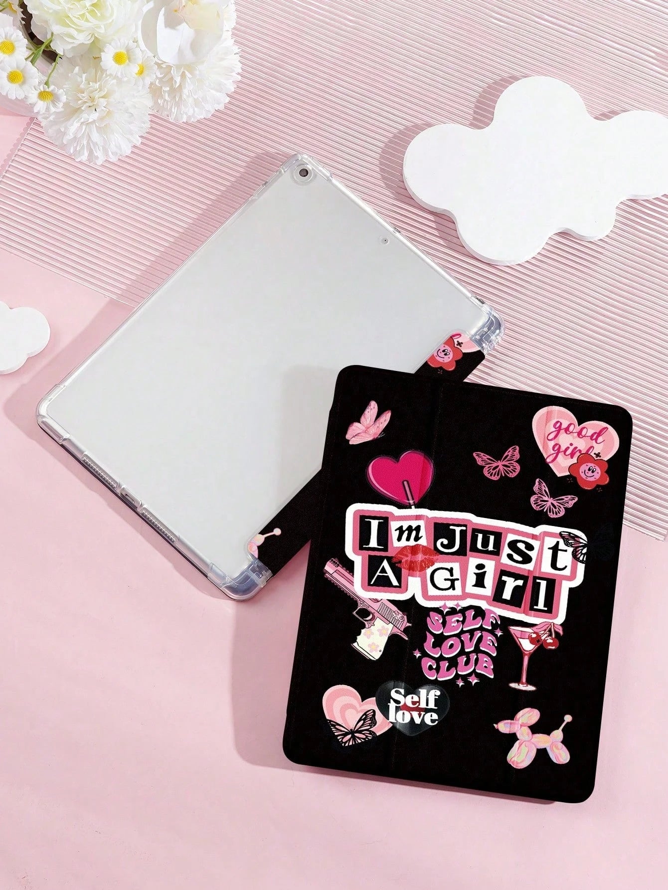 I'm Just A Girl DIY Collage Protective Case Compatible With IPad Air 4/5 10.9 Inch, IPad 7/8/9/10.2 Inch, IPad 10th Gen, Kindle Paperwhite 12th Gen 2024, Kindle (11th Generation) 2022 Release, Galaxy
