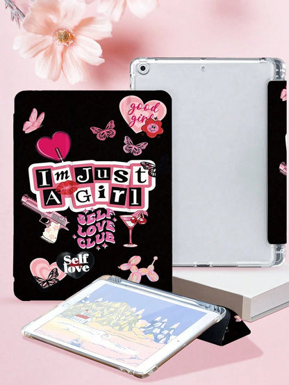 I'm Just A Girl DIY Collage Protective Case Compatible With IPad Air 4/5 10.9 Inch, IPad 7/8/9/10.2 Inch, IPad 10th Gen, Kindle Paperwhite 12th Gen 2024, Kindle (11th Generation) 2022 Release, Galaxy