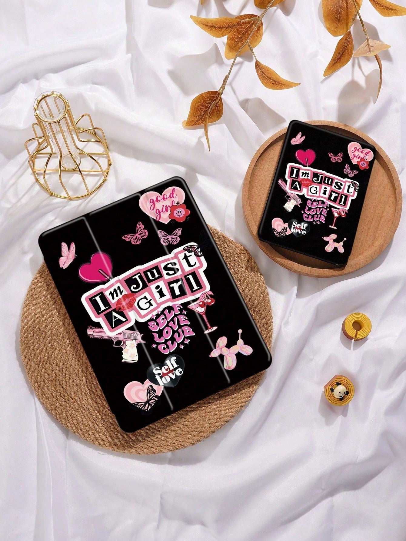I'm Just A Girl DIY Collage Protective Case Compatible With IPad Air 4/5 10.9 Inch, IPad 7/8/9/10.2 Inch, IPad 10th Gen, Kindle Paperwhite 12th Gen 2024, Kindle (11th Generation) 2022 Release, Galaxy