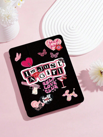 I'm Just A Girl DIY Collage Protective Case Compatible With IPad Air 4/5 10.9 Inch, IPad 7/8/9/10.2 Inch, IPad 10th Gen, Kindle Paperwhite 12th Gen 2024, Kindle (11th Generation) 2022 Release, Galaxy