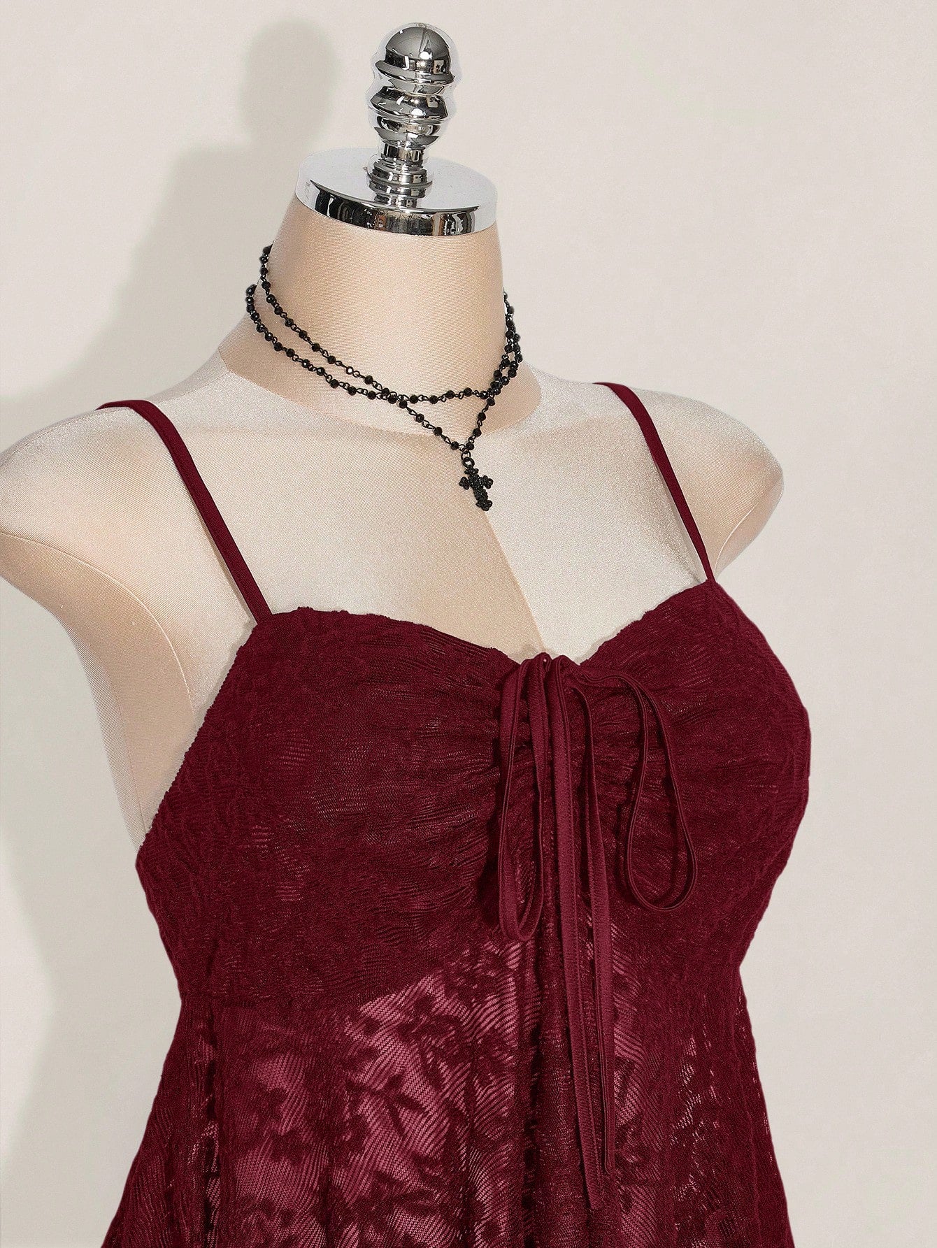 ICON Plus Size Women Knotted Lace Ruffle Asymmetrical Hem Casual Versatile Date Night Camisole Top