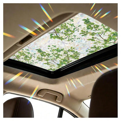 In Car Sunroof Stained Glass Window Film,Stylish Sunroof Sticker Static Cling Privacy Film Sun Protection,Stained Glass Sunroofs Films