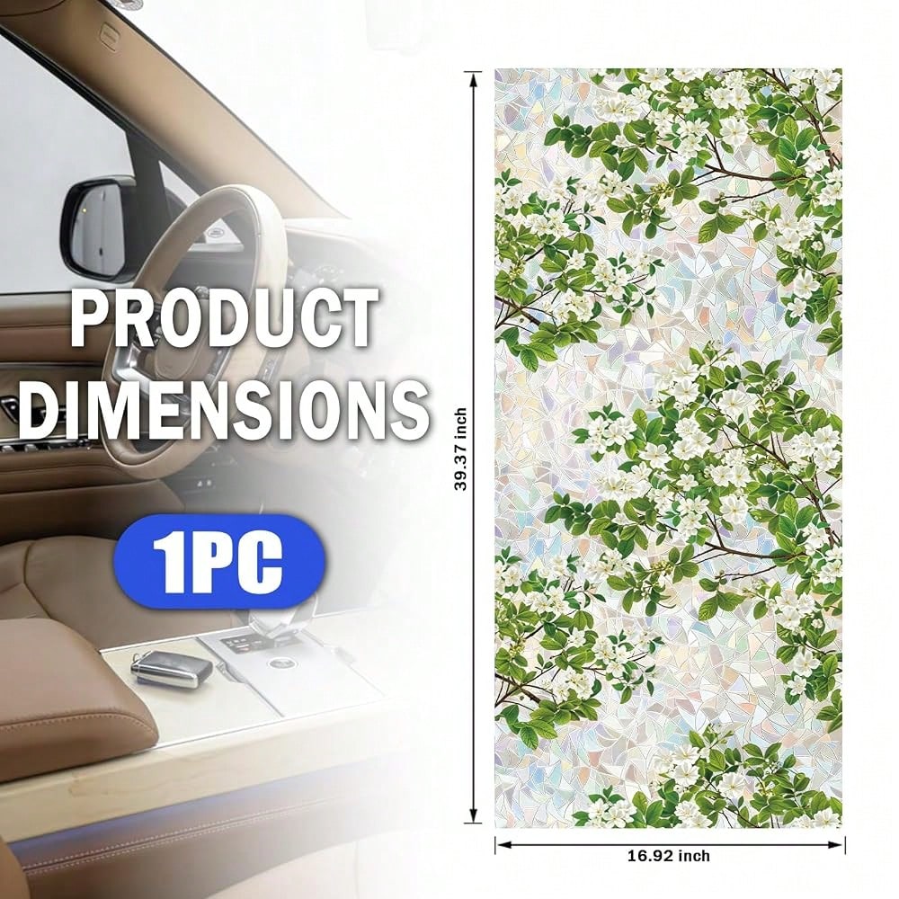 In Car Sunroof Stained Glass Window Film,Stylish Sunroof Sticker Static Cling Privacy Film Sun Protection,Stained Glass Sunroofs Films