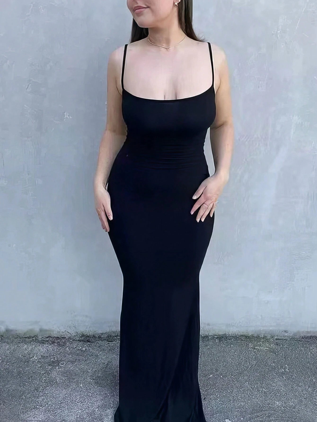 INAWLY Solva Women's Solid Color Mermaid Tail Cami Dress Sexy Dress