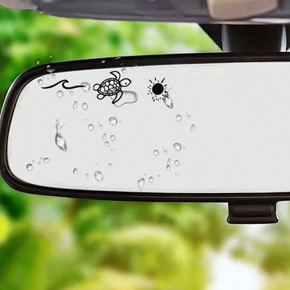 Inspiring Rear-View Mirror Stickers, With A Marine Theme And In An Inspirational Hand-Drawn Style- Rear-View Mirror Stickers For Cars, Tablets, Water Bottles, Notebooks, Etc. A Heartwarming Gift For