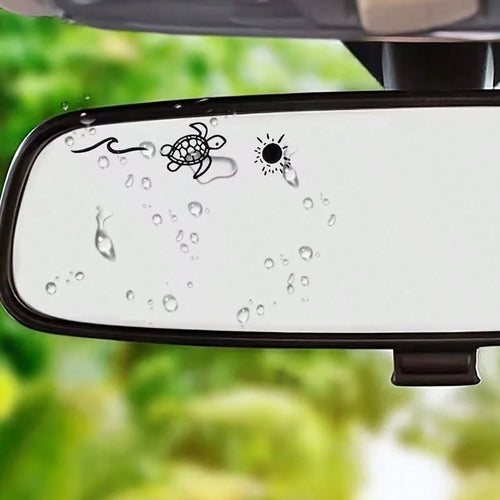Inspiring Rear-View Mirror Stickers, With A Marine Theme And In An Inspirational Hand-Drawn Style- Rear-View Mirror Stickers For Cars, Tablets, Water Bottles, Notebooks, Etc. A Heartwarming Gift For