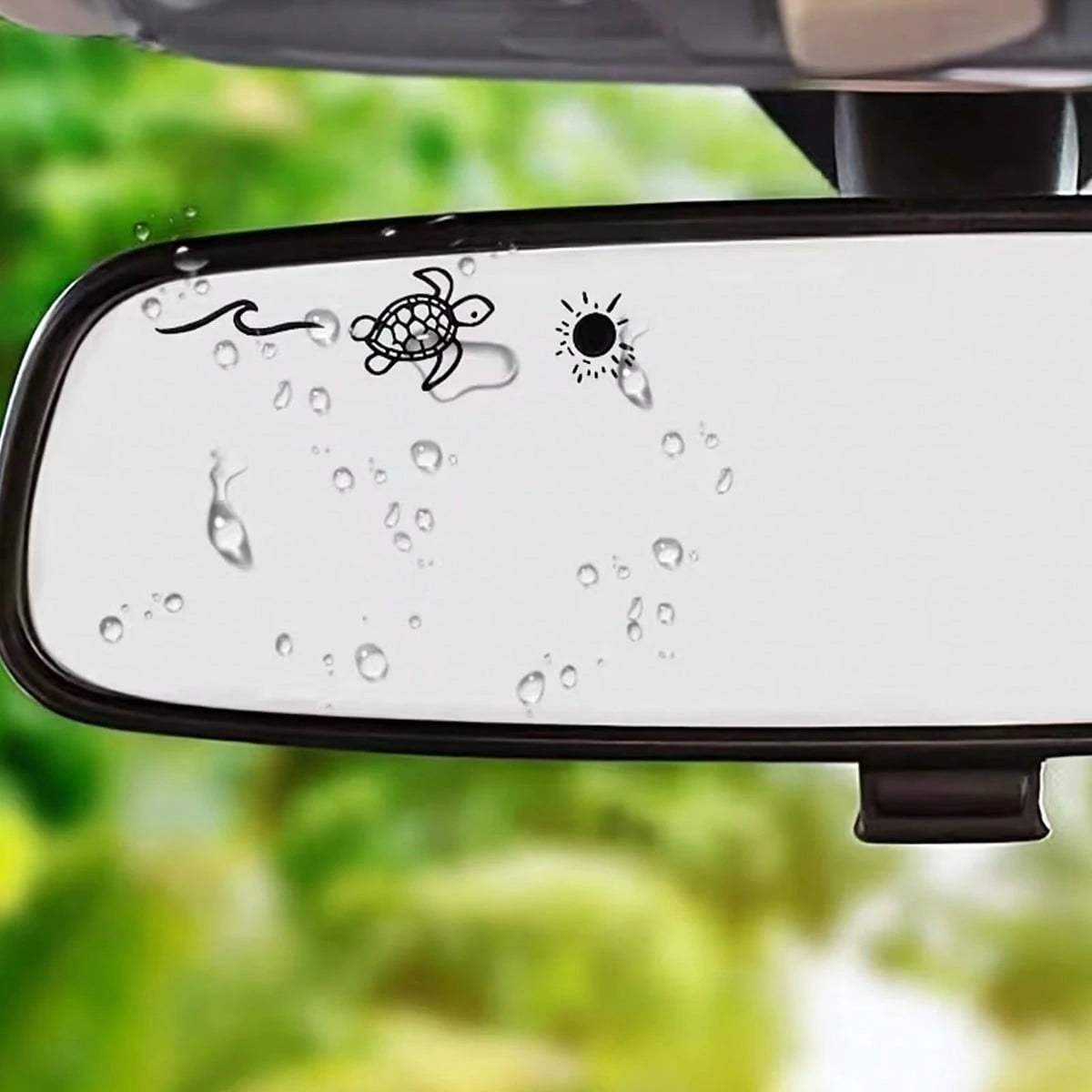 Inspiring Rear-View Mirror Stickers, With A Marine Theme And In An Inspirational Hand-Drawn Style- Rear-View Mirror Stickers For Cars, Tablets, Water Bottles, Notebooks, Etc. A Heartwarming Gift For