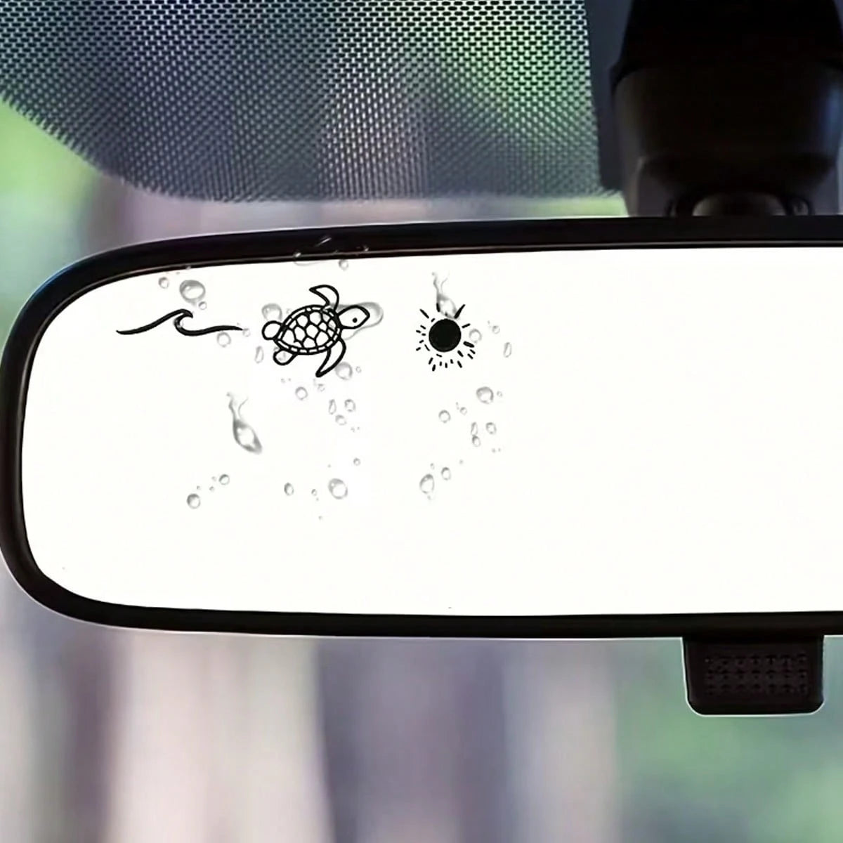 Inspiring Rear-View Mirror Stickers, With A Marine Theme And In An Inspirational Hand-Drawn Style- Rear-View Mirror Stickers For Cars, Tablets, Water Bottles, Notebooks, Etc. A Heartwarming Gift For