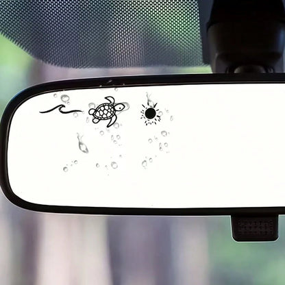 Inspiring Rear-View Mirror Stickers, With A Marine Theme And In An Inspirational Hand-Drawn Style- Rear-View Mirror Stickers For Cars, Tablets, Water Bottles, Notebooks, Etc. A Heartwarming Gift For