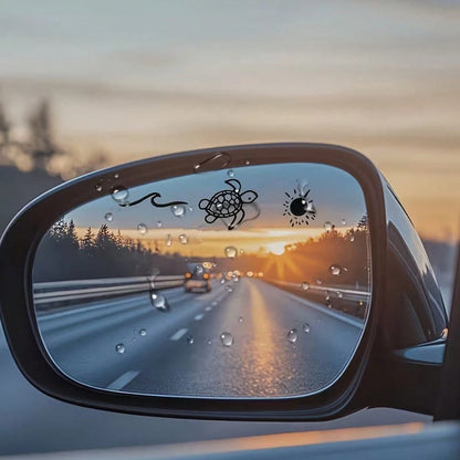 Inspiring Rear-View Mirror Stickers, With A Marine Theme And In An Inspirational Hand-Drawn Style- Rear-View Mirror Stickers For Cars, Tablets, Water Bottles, Notebooks, Etc. A Heartwarming Gift For