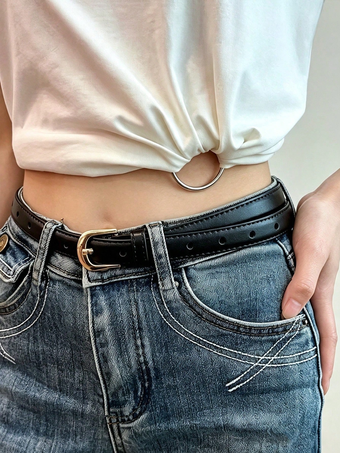 Invisible Clothing Accessories Rubber Band Set, Shirt & Dress Back Tightening Clips With Metal Rings, Short Sleeve T-Shirt & Dress Waist Buckle Back Clips, Waist Cinching Belt