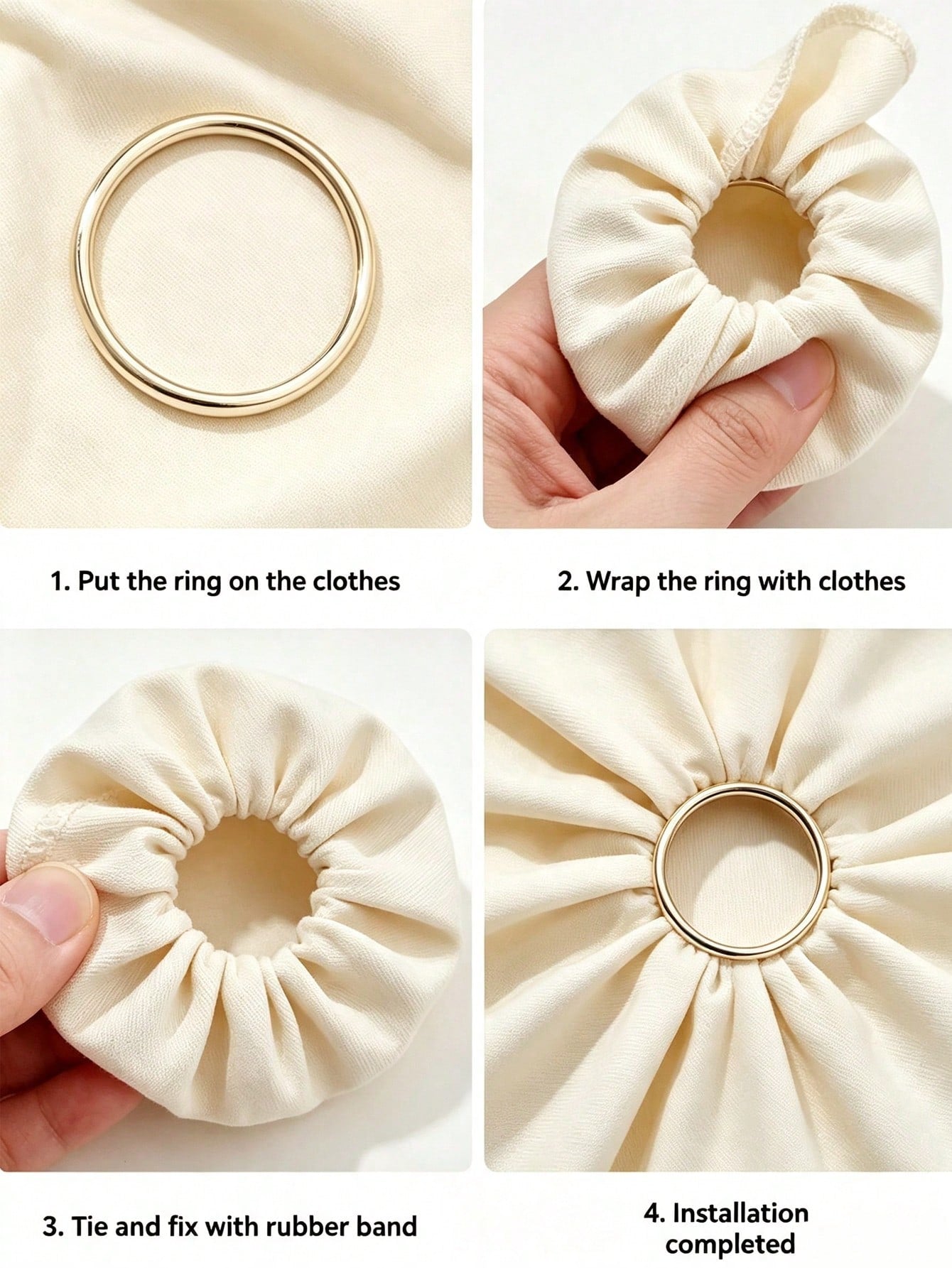 Invisible Clothing Accessories Rubber Band Set, Shirt & Dress Back Tightening Clips With Metal Rings, Short Sleeve T-Shirt & Dress Waist Buckle Back Clips, Waist Cinching Belt