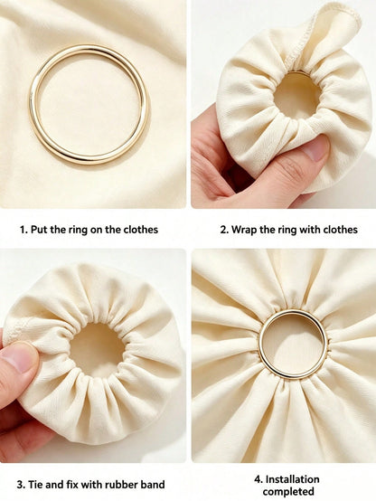 Invisible Clothing Accessories Rubber Band Set, Shirt & Dress Back Tightening Clips With Metal Rings, Short Sleeve T-Shirt & Dress Waist Buckle Back Clips, Waist Cinching Belt