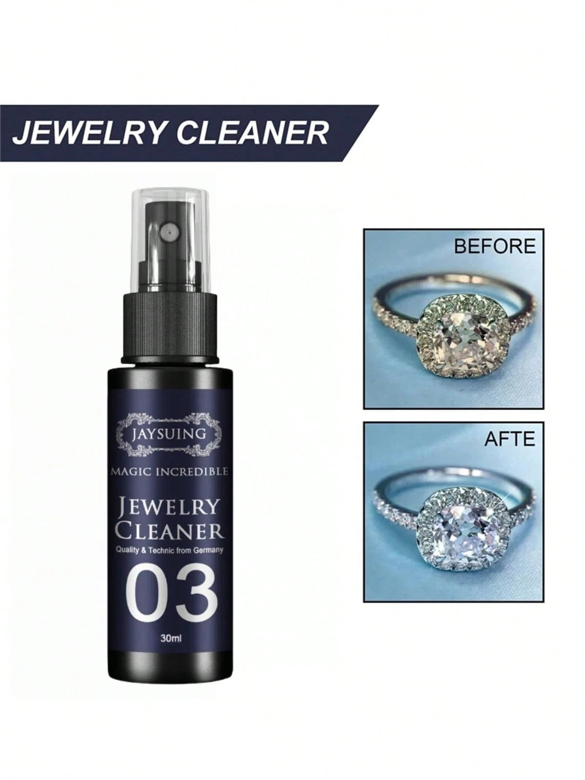 JAYSUING 1pc/Jewelry Cleaner, Suitable For Watches, Diamond Rings, Rust Removal, Stain Removal, Dial Maintenance, Cleaning, Gold Jewelry, 30ml Jewelry Cleaner Watch Ring Spray, Multi-Functional Rust R
