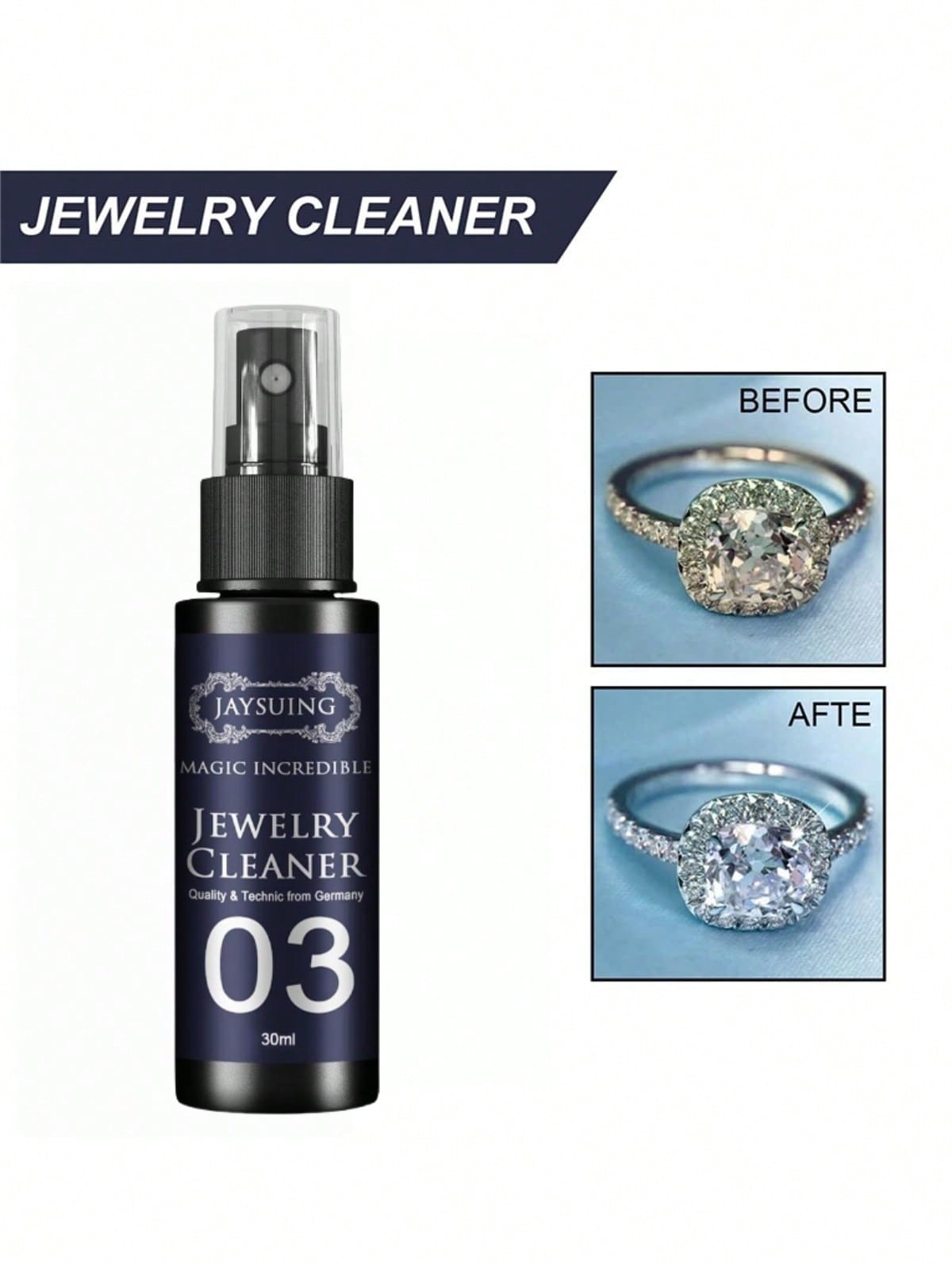 JAYSUING 1pc/Jewelry Cleaner, Suitable For Watches, Diamond Rings, Rust Removal, Stain Removal, Dial Maintenance, Cleaning, Gold Jewelry, 30ml Jewelry Cleaner Watch Ring Spray, Multi-Functional Rust R