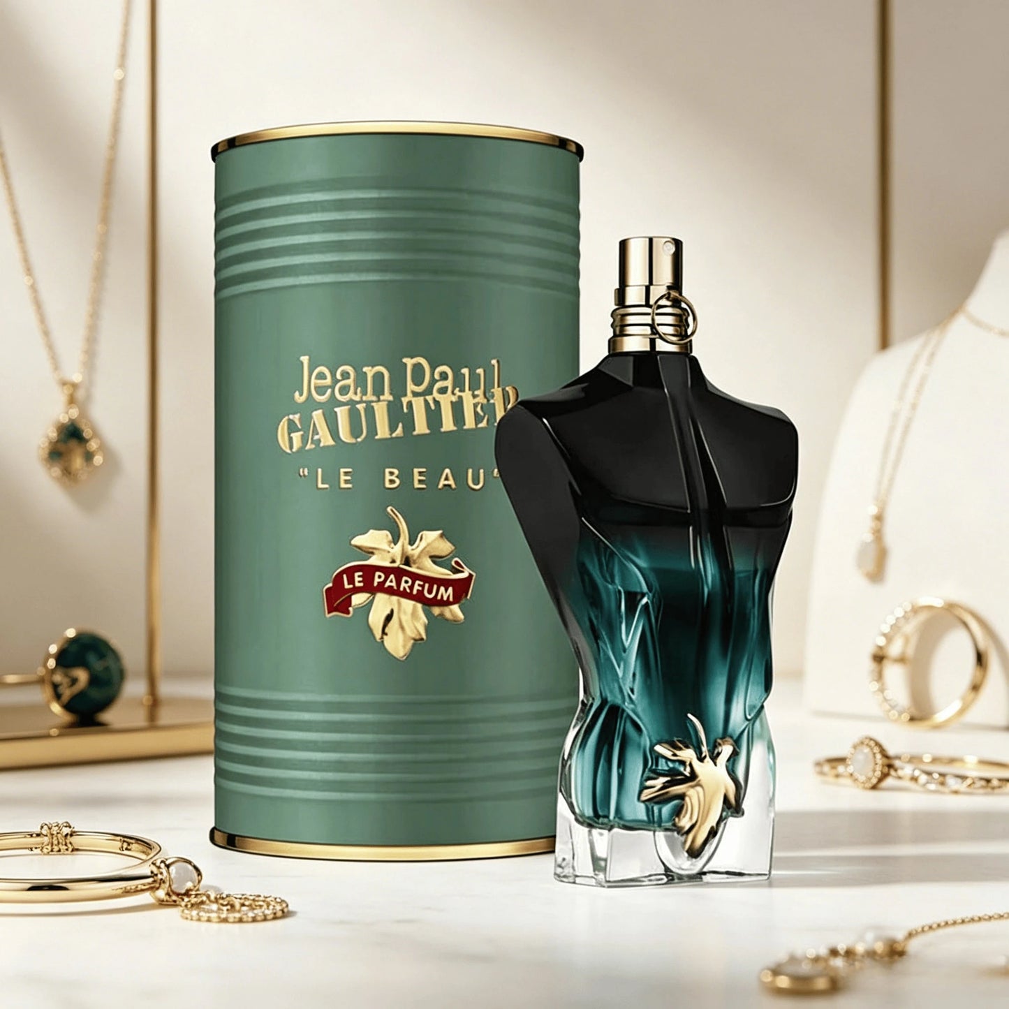 Jean Paul Gaultier Le Beau Le Parfum Men EDP Spray Long Lasting Fresh Tropical Woody Cologne Man Torso Shaped Bottle Luxury Metal Can Package