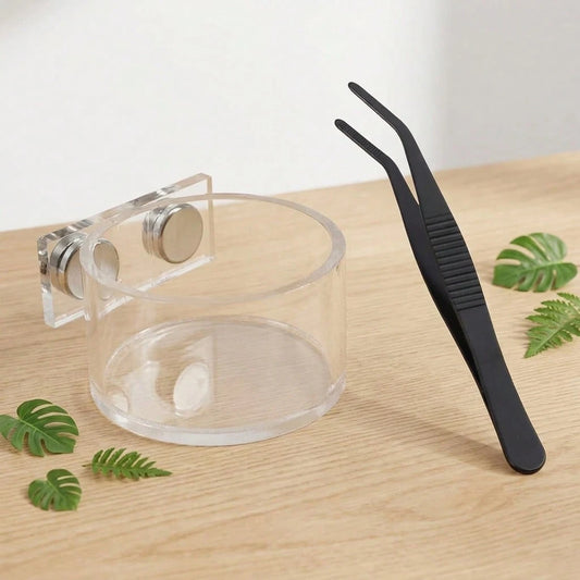 Jumping Spider Feeding Dish Set, Magnetic Water Bowl, Reptile Feeding Tongs, Jumping Spider Enclosure Accessories.