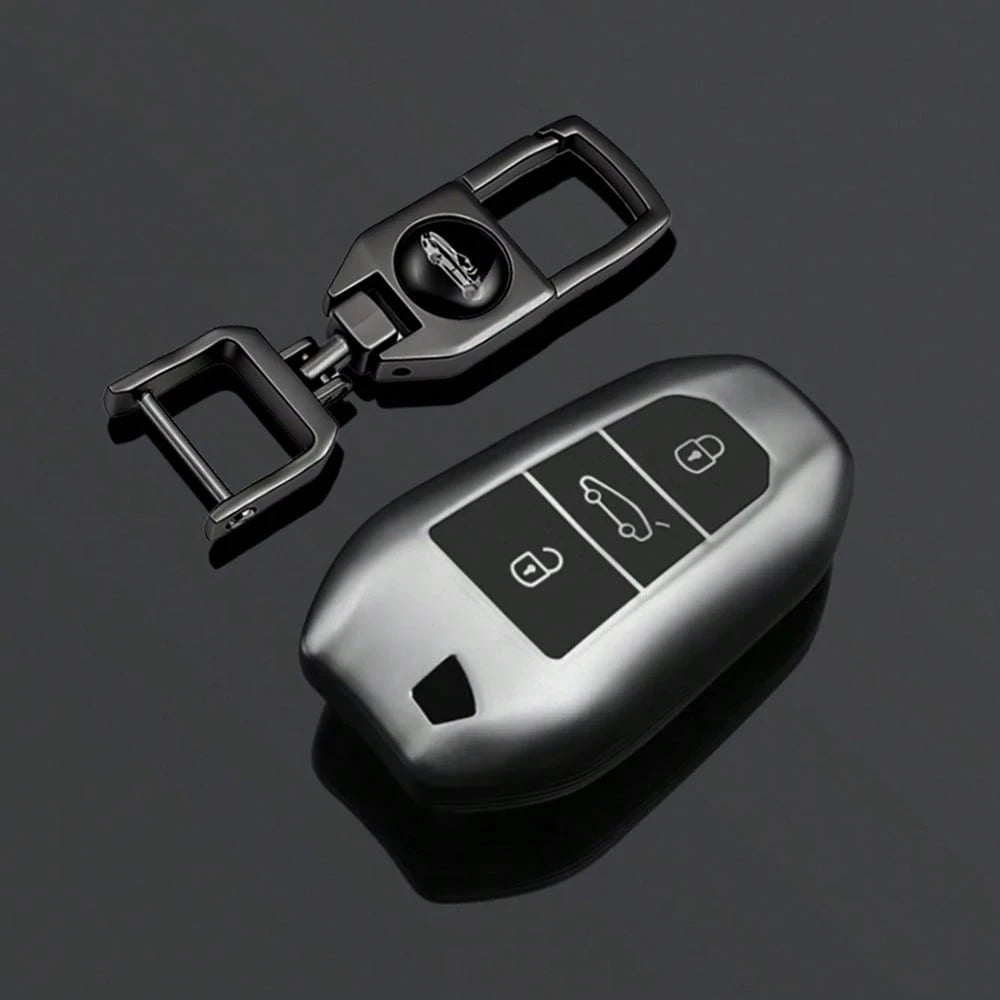 Key Fob Cover For Peugeot 2008 3008 4008 5008 308 408 508 C1 C2 C4 C6 C3-XR Picasso Grand DS3 DS5 Car Keychain