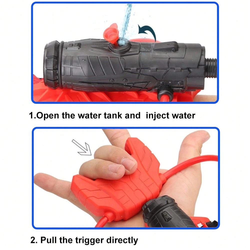 Kids Wrist Water Launcher With Gloves, Cool Hero Water Shooting Toy, Cosplay Battle Game, Summer Water Soaker Toy, Swimming Pool Beach Outdoor Play Gift For Kids Boys Girls, Birthday Gift Party Favor
