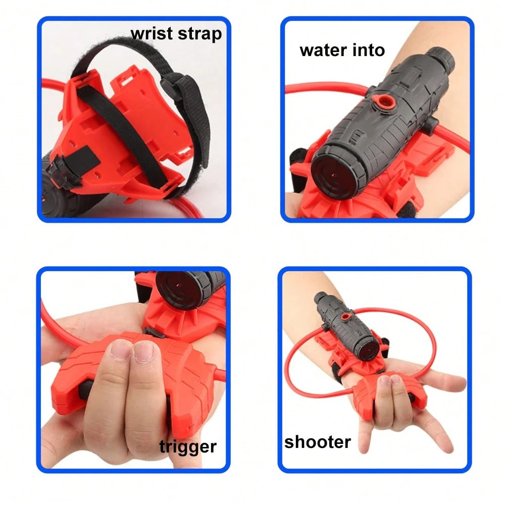 Kids Wrist Water Launcher With Gloves, Cool Hero Water Shooting Toy, Cosplay Battle Game, Summer Water Soaker Toy, Swimming Pool Beach Outdoor Play Gift For Kids Boys Girls, Birthday Gift Party Favor