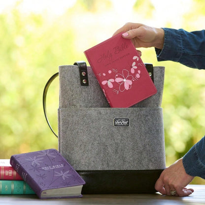 KJV Holy Bible, Compact Faux Leather Red Letter Edition- Ribbon Marker, King James Version, Purple (KJV Compact Editions)
