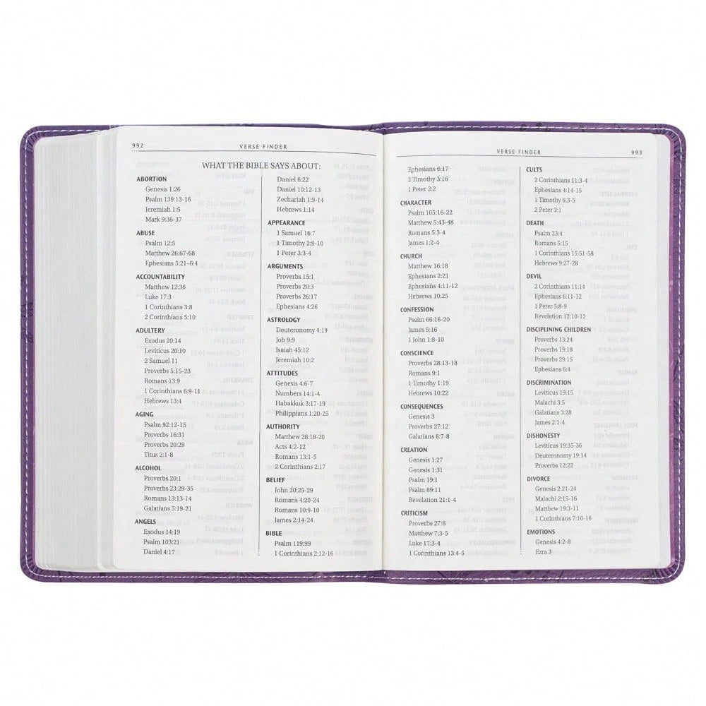 KJV Holy Bible, Compact Faux Leather Red Letter Edition- Ribbon Marker, King James Version, Purple (KJV Compact Editions)