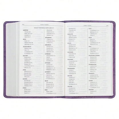 KJV Holy Bible, Compact Faux Leather Red Letter Edition- Ribbon Marker, King James Version, Purple (KJV Compact Editions)