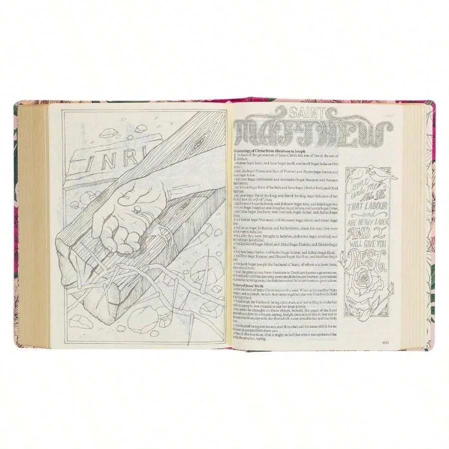 KJV Holy Bible, My Creative Bible, Faux Leather Hardcover- Ribbon Marker, King James Version, Pink Printed Floral (KJV Creative Editions)