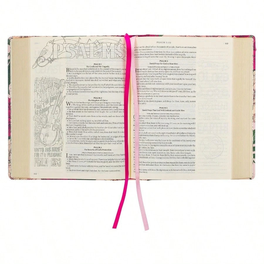 KJV Holy Bible, My Creative Bible, Faux Leather Hardcover- Ribbon Marker, King James Version, Pink Printed Floral (KJV Creative Editions)