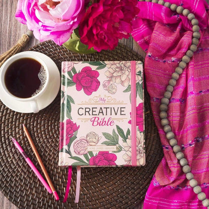 KJV Holy Bible, My Creative Bible, Faux Leather Hardcover- Ribbon Marker, King James Version, Pink Printed Floral (KJV Creative Editions)