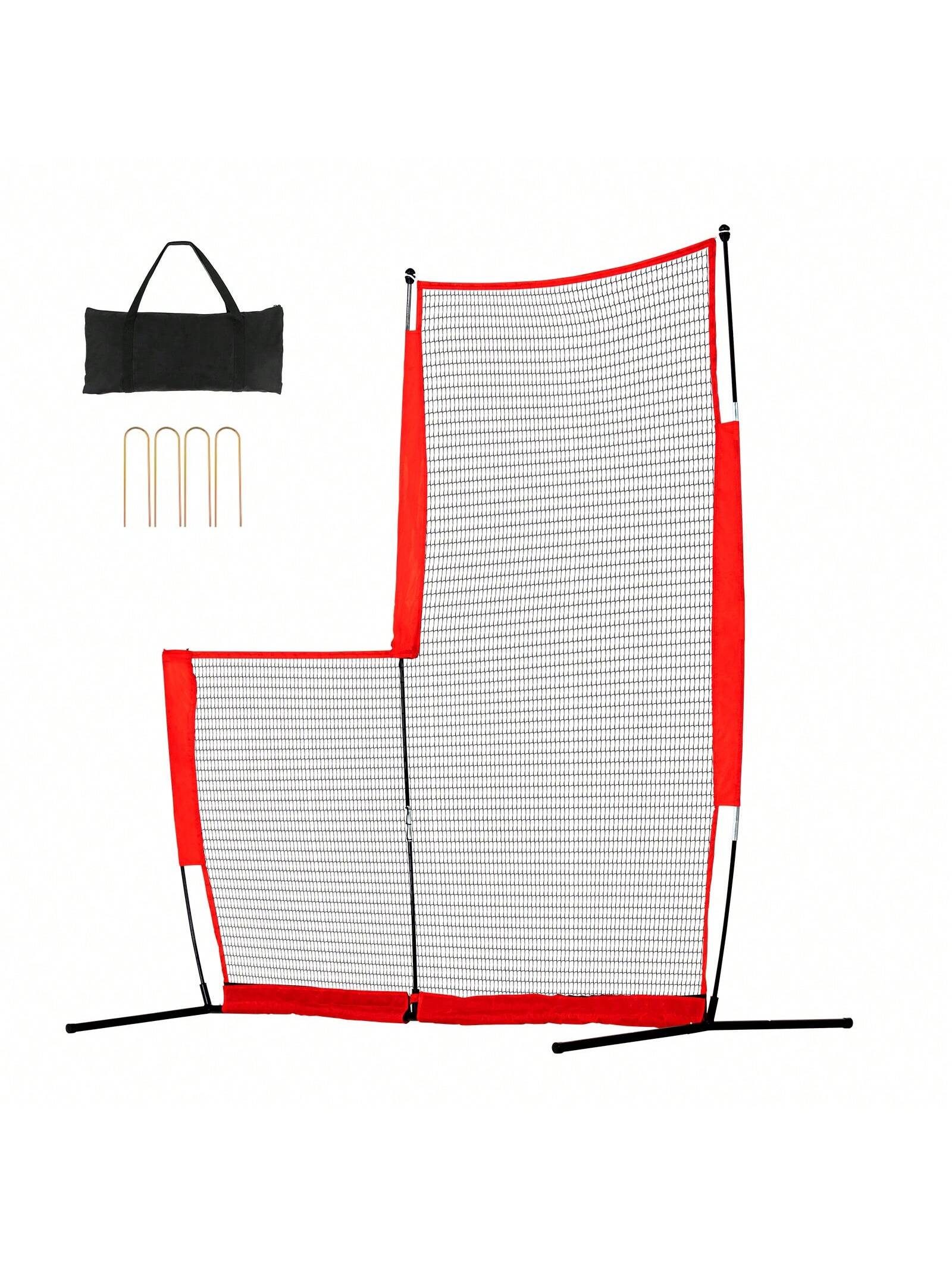 L&I Screen Baseball For Batting Cage 7x7&7x4 Ft Baseball & Softball Safety Screen Body Protector Portable Batting Screen With Carry Bag Wheels Ground Stakes Heavy Duty Pitching Net For Pitchers Protec