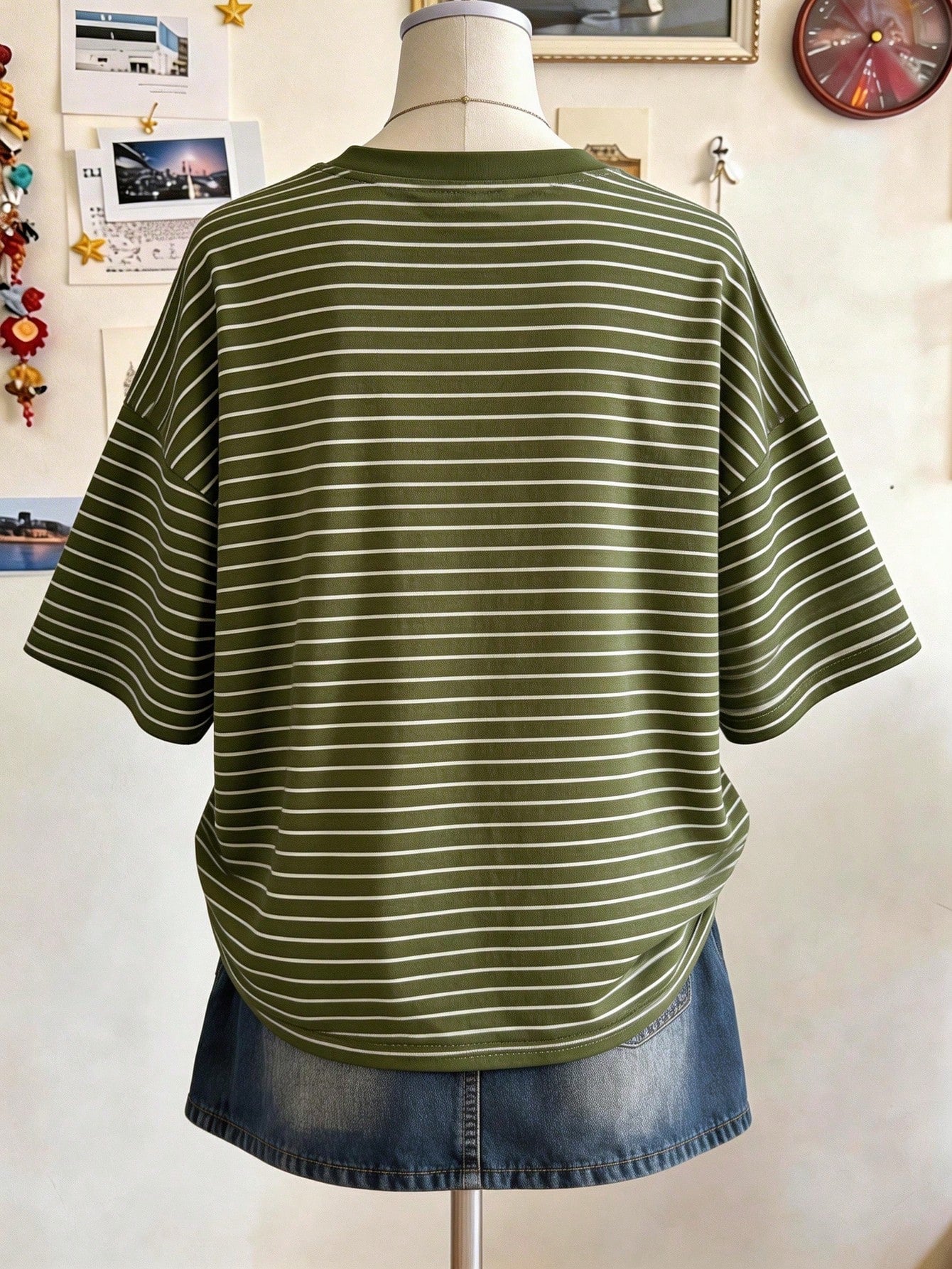 Lalippa Teacher's Day Pattern Digital Print Fashion Simple Women's Plus Size Long Round Neck Drop Shoulder T-Shirt Friend's Gift
