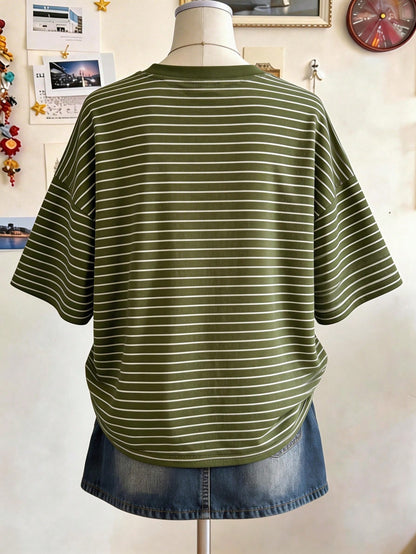 Lalippa Teacher's Day Pattern Digital Print Fashion Simple Women's Plus Size Long Round Neck Drop Shoulder T-Shirt Friend's Gift