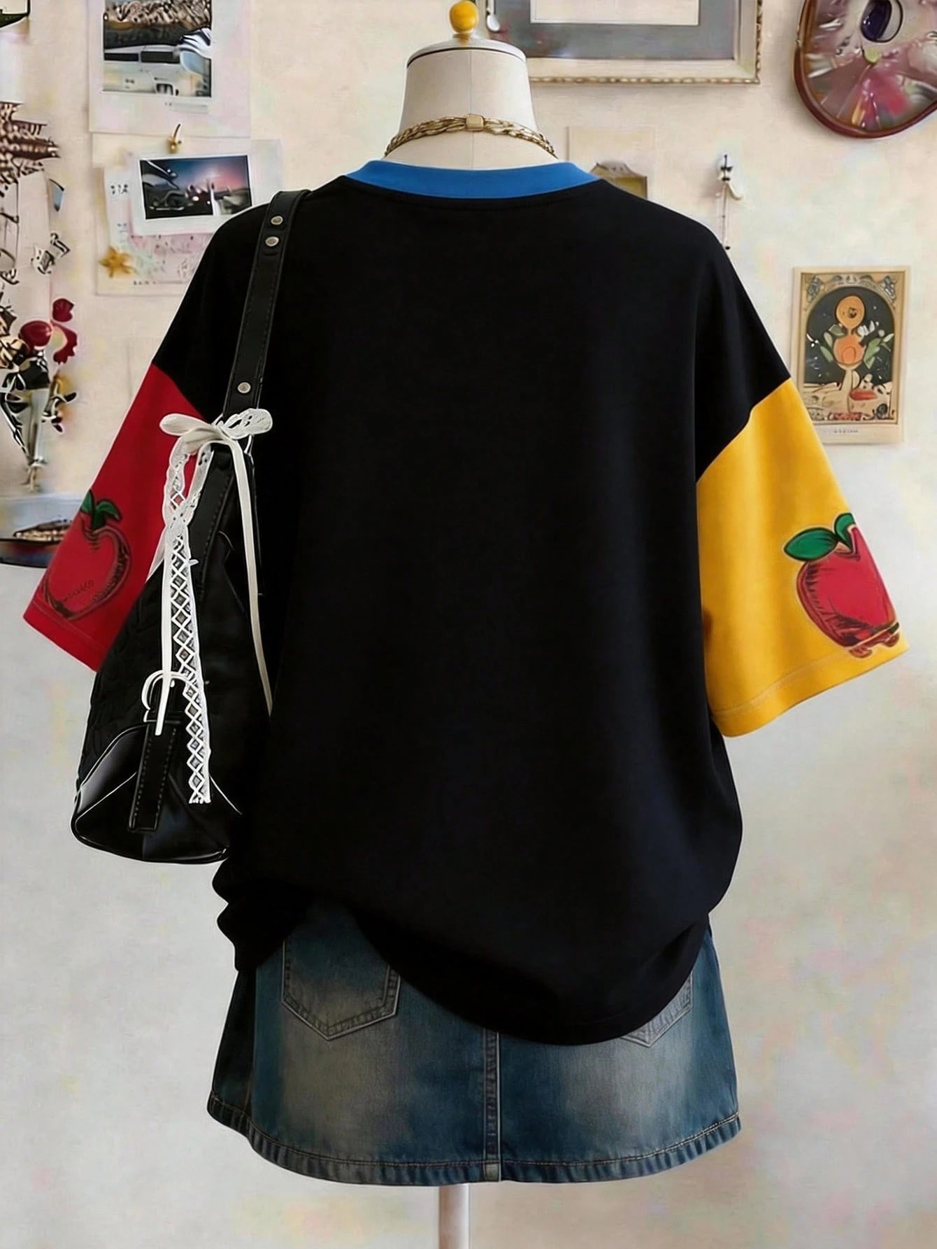 Lalippa Teacher's Day Pattern Digital Print Fashion Simple Women's Plus Size Long Round Neck Drop Shoulder T-Shirt Friend's Gift