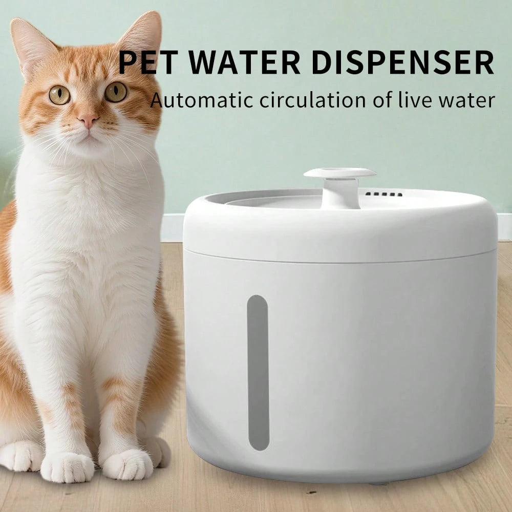 Large Capacity Pet Water Fountain, Automatic Cat Water Dispenser With Visible Water Level, Quiet Pump & Easy Clean Design For Multi-Pet Households