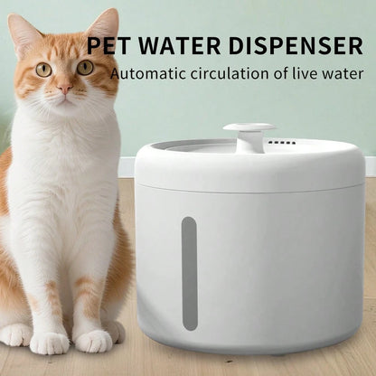 Large Capacity Pet Water Fountain, Automatic Cat Water Dispenser With Visible Water Level, Quiet Pump & Easy Clean Design For Multi-Pet Households