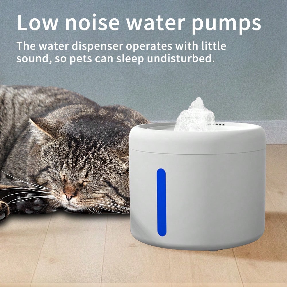 Large Capacity Pet Water Fountain, Automatic Cat Water Dispenser With Visible Water Level, Quiet Pump & Easy Clean Design For Multi-Pet Households