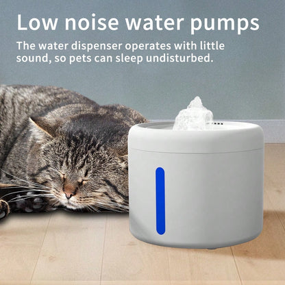 Large Capacity Pet Water Fountain, Automatic Cat Water Dispenser With Visible Water Level, Quiet Pump & Easy Clean Design For Multi-Pet Households