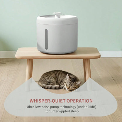 Large Capacity Pet Water Fountain, Automatic Cat Water Dispenser With Visible Water Level, Quiet Pump & Easy Clean Design For Multi-Pet Households