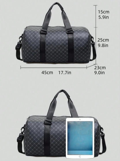 Large Capacity Travel Duffle Bag, Weekender Bag With Wet Pocket, Waterproof Overnight Bag For Gym Fitness Hospital, Carry-On Luggage For Weekend Trip, Black Large Tote Bag Travel Essential Shopping Ba