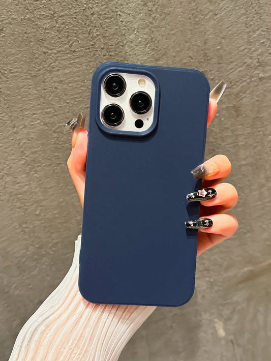Large Hole Candy Minimalist Solid Color Matte Creative Anti-Drop Phone Case Compatible With Apple 18promax 11 12 13 14 15 16plus 13promax XR 16 14plus 14promax 13pro Mini 17promax 16promax And Other M