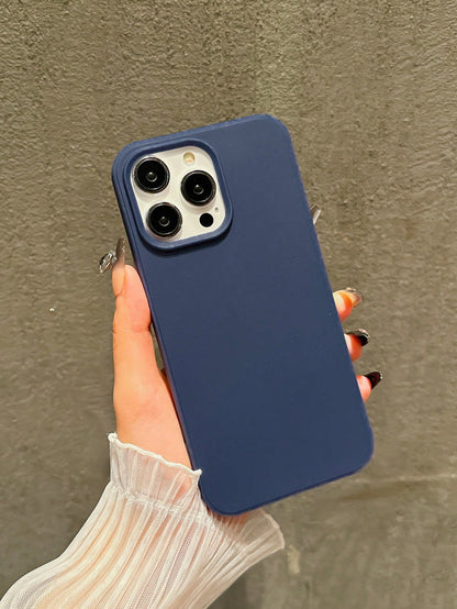 Large Hole Candy Minimalist Solid Color Matte Creative Anti-Drop Phone Case Compatible With Apple 18promax 11 12 13 14 15 16plus 13promax XR 16 14plus 14promax 13pro Mini 17promax 16promax And Other M