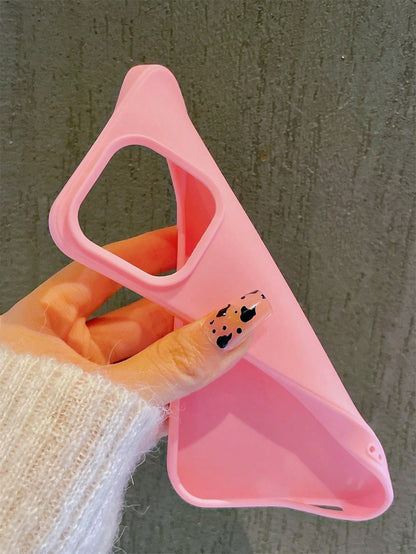 Large Hole Candy Minimalist Solid Color Matte Creative Anti-Drop Phone Case Compatible With Apple 18promax 11 12 13 14 15 16plus 13promax XR 16 14plus 14promax 13pro Mini 17promax 16promax And Other M