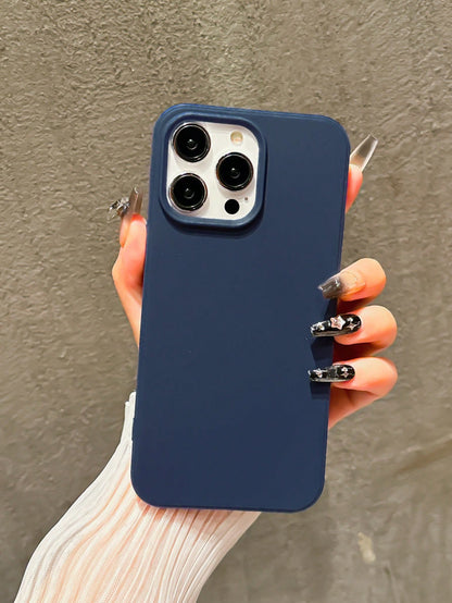 Large Hole Candy Minimalist Solid Color Matte Creative Anti-Drop Phone Case Compatible With Apple 18promax 11 12 13 14 15 16plus 13promax XR 16 14plus 14promax 13pro Mini 17promax 16promax And Other M