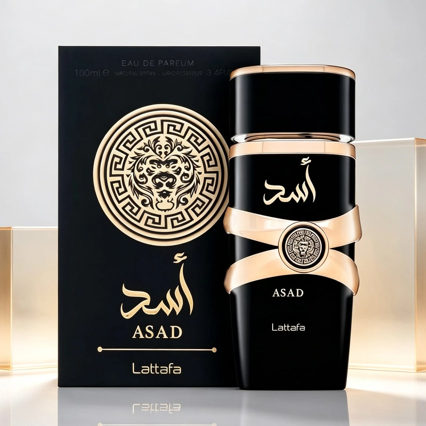 Lattafa Asad Exotic Woody Cedar Eau De Parfum Bold Arabian Masculine Cologne Holiday Surprise Gift For Men