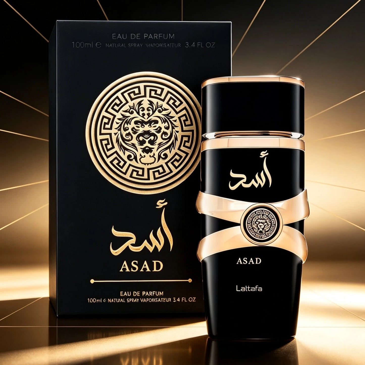Lattafa Asad Exotic Woody Cedar Eau De Parfum Bold Arabian Masculine Cologne Holiday Surprise Gift For Men