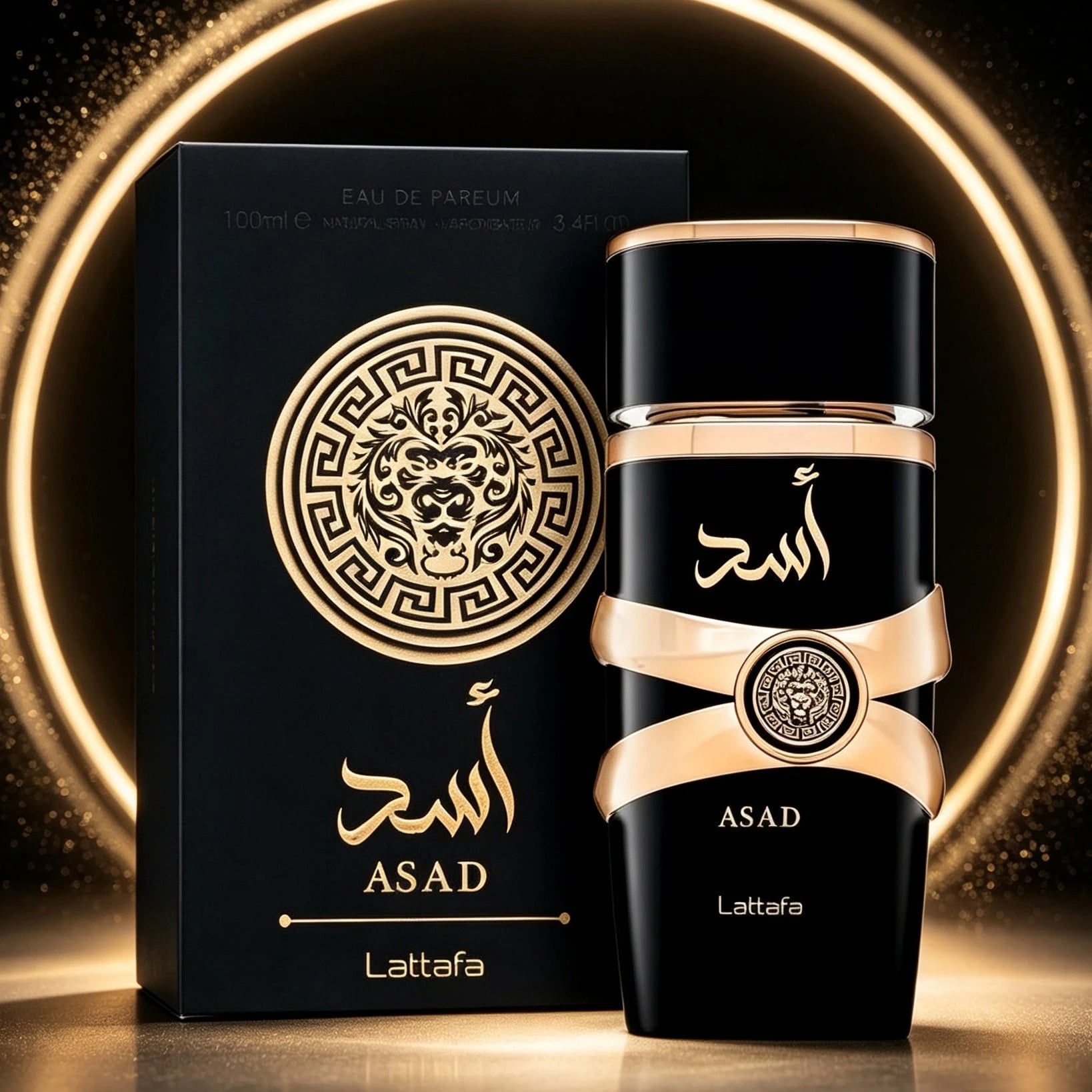 Lattafa Asad Exotic Woody Cedar Eau De Parfum Bold Arabian Masculine Cologne Holiday Surprise Gift For Men